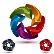Abstract arrows vector symbol graphic design template N5