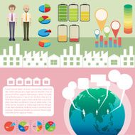 Infographic with people and graphs N2