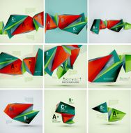 Geometric shapes in the air Vector abstract background N36