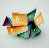 Geometric shapes with sample text Abstract template N34