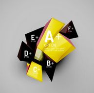 Geometric shapes with sample text Abstract template N35