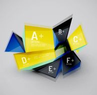 Geometric shapes with sample text Abstract template N38