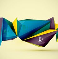 Geometric shapes in the air Vector abstract background N45