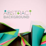 Geometric shapes in the air Vector abstract background N47