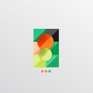 Modern abstract geometric info banner N15