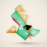 Geometric shapes with sample text Abstract template N42