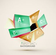 Geometric shapes with sample text Abstract template N43