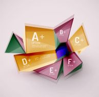 Geometric shapes with sample text Abstract template N44
