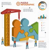 Movie puzzle three dimension graphic vector