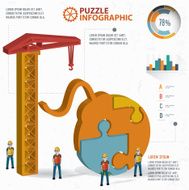 Bomb puzzle three dimension graphic vector