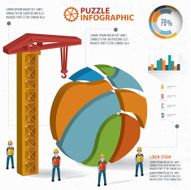 Basketball puzzle three dimension graphic vector