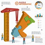Megaphone puzzle three dimension graphic vector