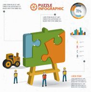 Blackboard puzzle three dimension graphic vector