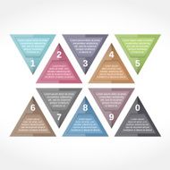 Triangle Design Elements with Numbers