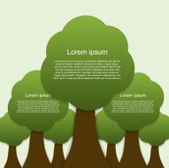 Infographic of ecology Concept design with tree