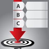 target arrow banner infographic