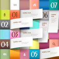 vector abstract 3d paper infographics N15