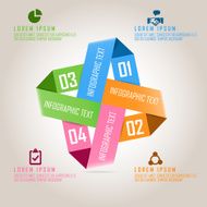 Four colored business infographic