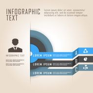 Three colored circle business infographic