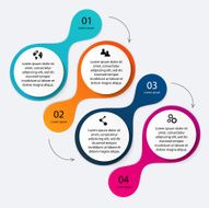 Vector colorful info graphics for your business presentations N126