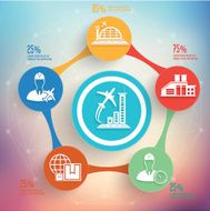 Airport info graphic design on blur background vector
