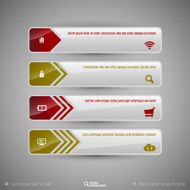 Vector tabs as design elements for business layouts N39