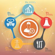 Engineer and industry info graphic design on blur background vector