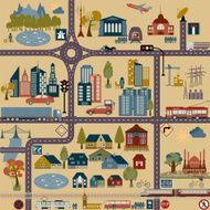Modern city map elements for generating your own infographics N6