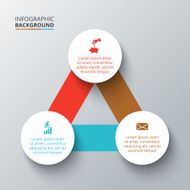 Vector triangle with circles for infographic