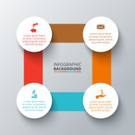 Vector square with circles for infographic