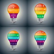 Vector lightbulb set for infographic N2