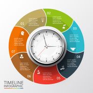 Vector circles elements for timeline infographic