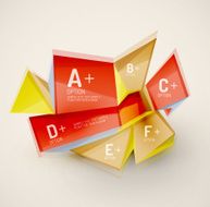 Geometric shapes with sample text Abstract template N47