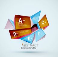 Geometric shapes with sample text Abstract template N48