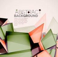 Geometric shapes with sample text Abstract template N49