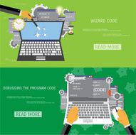 Vector flat concept of programming and coding N75