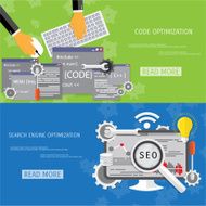 Vector flat concept of programming and coding N77