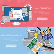Vector flat concept of programming and coding N78