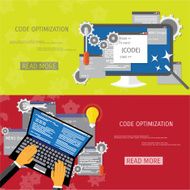 Vector flat concept of programming and coding N79