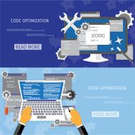 Vector flat concept of programming and coding N80