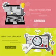 Vector flat concept of programming and coding N83