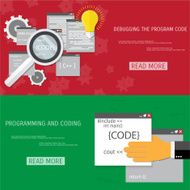 Vector flat concept of programming and coding N94