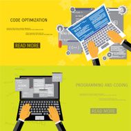 Vector flat concept of programming and coding N98