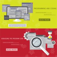 Vector flat concept of programming and coding N105