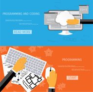 Vector flat concept of programming and coding N107