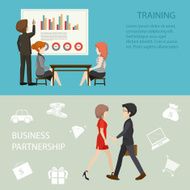 Business meeting style infographic