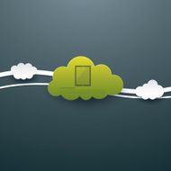 Cloud computing social abstract background concept