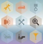 tool icons vehicles