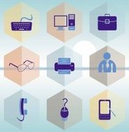 icons office equipment