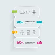 Infographic template Squate speech bubbles Vector